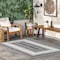 Nuloom Kaila Ombre Bordered Indoor/Outdoor Area Rug 4ft x 6ft HFJB02A-406 - alternate 1